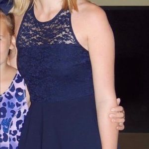 Navy blue lace Hollister dress
